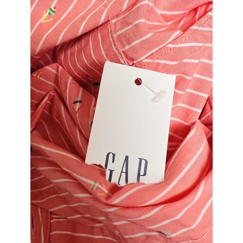 Gap Boyfriend Popover Shirt With Multi Color Arrows Print Size S Small - Picture 11 of 13